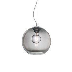 Pendant luminaire NEMO, � 20cm, incl. E27 LED 3.2W 3000K, smoked glass