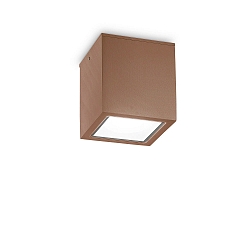 outdoor ceiling luminaire TECHO BIG square GU10 IP54, coffee brown dimmable