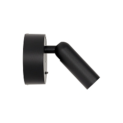 wall luminaire BEAN round, with switch IP20, black