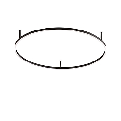 LED ceiling luminaire ORACLE SLIM, � 90cm, 51W 3000K 4060lm, black / opal