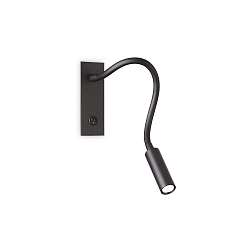 wall luminaire IO with switch, with flex arm IP20