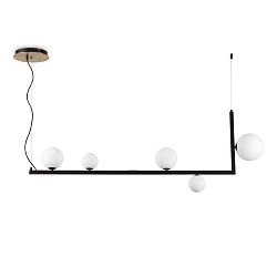 pendant luminaire BIRDS SP5 5 flames, adjustable G9 IP20, black matt 