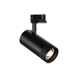 3-phase spot EOS 25W ON-OFF cylindrical, swivelling, rotatable IP20, black matt 