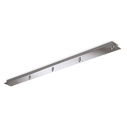 canopy LINEAR STANDARD 5-fold, square, chrome, polished aluminium