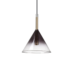 pendant luminaire EMPIRE conical G9 IP20, smoky colour dimmable