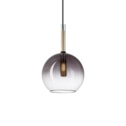 pendant luminaire EMPIRE ball shaped G9 IP20, smoky colour dimmable