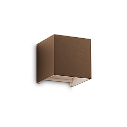 outdoor wall luminaire ATOM UP/DOWN IP54, coffee brown 