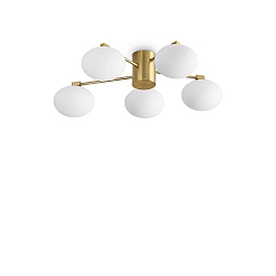 ceiling luminaire HERMES 5 flames G9 IP20, white dimmable