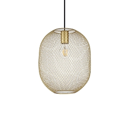 pendant luminaire NET 1 E27 IP20, gold dimmable
