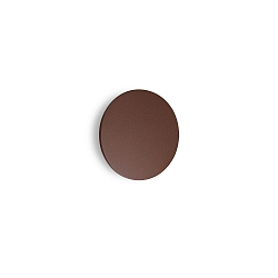 outdoor wall luminaire PUNTO AP D24 round, indirect, switchable IP54, mat, coffee brown 