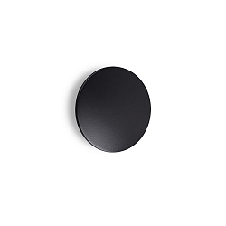 outdoor wall luminaire PUNTO AP D30 round, indirect, switchable IP54, black matt 