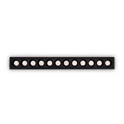 ceiling recessed luminaire LIKA SLIM D24 FI RECESSED TRIM 12 flames, UGR < 19, on/off IP20, black matt 