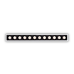 ceiling recessed luminaire LIKA SLIM D24 FI RECESSED TRIM 12 flames, UGR < 19, on/off IP20, white matt 