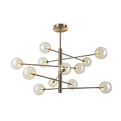 pendant luminaire EQUINOXE 12 flames G4 IP20, amber 