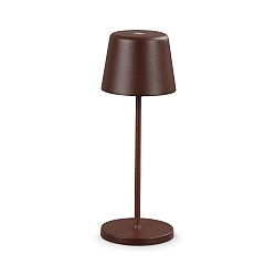 battery table lamp CUTE IP65, coffee brown dimmable