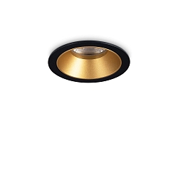 ceiling recessed luminaire GAME TRIM ROUND 58MM round, rigid, UGR < 19, switchable IP40/IP20, gold, black 
