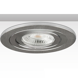 recessed mounting frame BRUSH TWO incl. GU5.3 socket, IP20, adjustable, brushed aluminium, square, 9 x 9cm