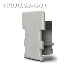 Accessory for profile GROUND-OUT10 - endcap, silver, closed