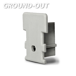 Accessory for profile GROUND-OUT10 - endcap, silver