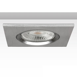 recessed mounting frame BRUSH TWO incl. GU5.3 socket, IP20, adjustable, brushed aluminium