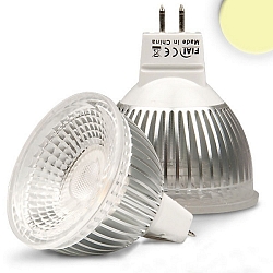 LED spot GLASS-COB MR16 prismatic, 12V AC / DC, GU5.3, 6W 2700K 470lm 70�, dimmable