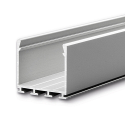 LED surface mount profile WING20, anodized aluminium, length 200cm