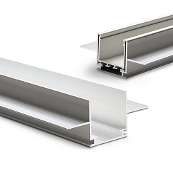 Accessory for recessed profile WING20 - Installation channel, anodized aluminium, length 200cm, for 12.5mm plasterboards