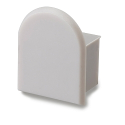 Accessory for SURF12 RAIL with COVER5, endcap round, PVC, grey-white, EC19, ohne cable opening