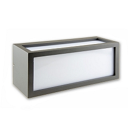 Outdoor wall luminaire BOX-II, IP54, E27, excl. lamps, aluminium / plastic, anthracite