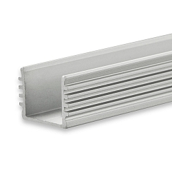 LED surface mount profile SURF12 BORDERLESS, aluminium, 200cm, anodized aluminium