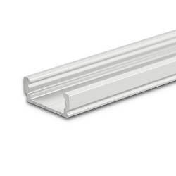 LED surface mount profile SURF12 FLAT, aluminium, 200cm, anodized aluminium