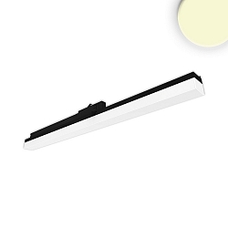 3-phase linear luminaire 60cm, suitable for offices, fixed optics, 20W 3000K 2200lm 110�, black