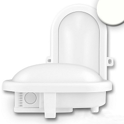 LED luminaire for outdoor or basement usage, IP44, 10W 4000K 750lm 120�, white / diffuse