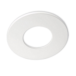 Aluminium cover for recessed spot Sys-68, round, matt white