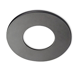 Aluminium cover for recessed spot Sys-68, round, matt black