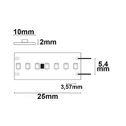 LED CRI927 Linear-Flex strip, 24V, 15W, IP20, warm white