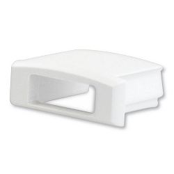 Accessory for profile SURF12 FLAT - endcap (1 pc.), EC2W, white, with cable opening