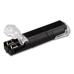 Straight cable connector SLIM for LED flex strips, 2-poles