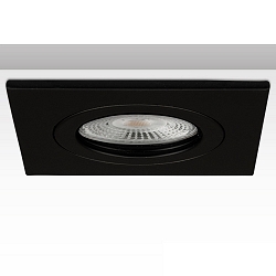 recessed mounting frame for GU10 / MR16, IP20, excl. socket, excl. lamps, aluminium, angular, 7.9 x 7.9cm