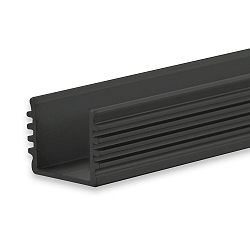 LED surface mount profile SURF12 BORDERLESS, aluminium, 200cm