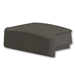 Accessory for profile SURF12 FLAT - endcap (1 pc.), EC1B, black, closed
