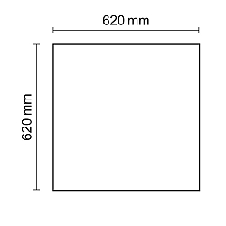LED panel Business Line 625 UGR<19 2H, IP40, 36W 4000K 4650lm 120�, white RAL 9016, not dimmable