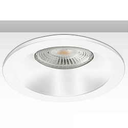 recessed mounting frame for GU10 / MR16, set back, IP54, round, � 8.5cm, with glass lens, excl. lamps, white