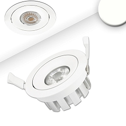 Recessed LED spot, � 9.5cm, 15W 4000K 1250lm 45�, CRI >90, swivelling, dimmable, white
