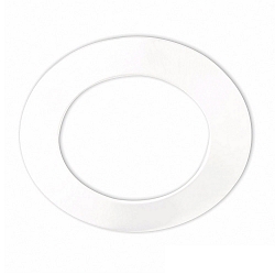Round aluminium cover for recessed spot Sys-90, white