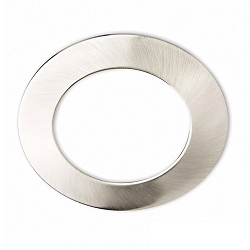 Round aluminium cover for recessed spot Sys-90, matt chrome