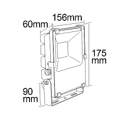 Outdoor LED floodlight PRISMATIC 20W, IP66, rotatable and swivelling, anthracite, 3000K 2450lm 110�