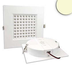 LED downlight PRISM, UGR<19, suitable for offices, IP54, angular, 22.8 x 22.8cm, fixed optics, dimmable, 25W 3000K 2870lm 90�