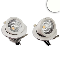 LED shop downlight SPHERE, IP42, � 16.4cm, swivelling + rotatable, not dimmable, white, 35W 4000K 3200lm 38�