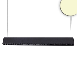 LED Office hanging lamp GRID Up+Down, UGR<6, 128cm, 45W 3000K 2900lm 30�, CRI >90, TRIAC dimmable, black